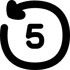 Button Go Backward 5 Icon from Flex Solid Set