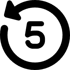 Button Go Backward 5 Icon from Core Solid Set