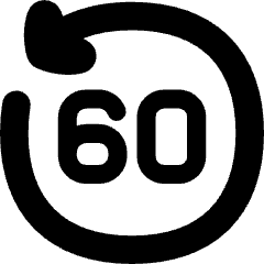 Button Go Backward 60 Icon from Flex Solid Set