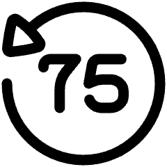 Button Go Backward 75 Icon from Plump Line Set