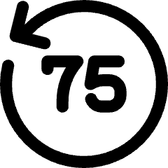 Button Go Backward 75 Icon from Core Line Set