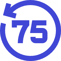Button Go Backward 75 Icon from Sharp Duo Set
