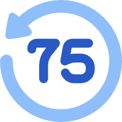 Button Go Backward 75 Icon from Plump Flat Set