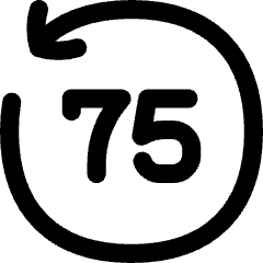 Button Go Backward 75 Icon from Flex Line Set