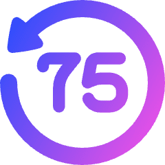 Button Go Backward 75 Icon from Plump Gradient Set