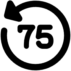 Button Go Backward 75 Icon from Core Remix Set