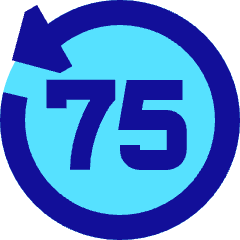 Button Go Backward 75 Icon from Sharp Pop Set
