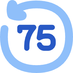 Button Go Backward 75 Icon from Flex Flat Set