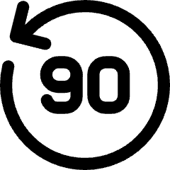 Button Go Backward 90 Icon from Core Line Set