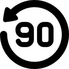 Button Go Backward 90 Icon from Plump Solid Set