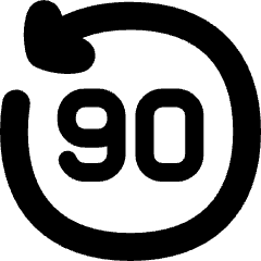 Button Go Backward 90 Icon from Flex Solid Set