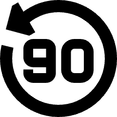 Button Go Backward 90 Icon from Sharp Remix Set