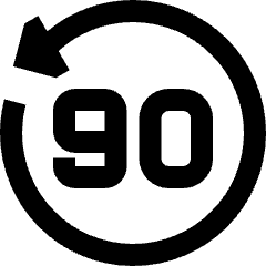 Button Go Backward 90 Icon from Sharp Solid Set