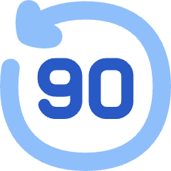 Button Go Backward 90 Icon from Flex Flat Set