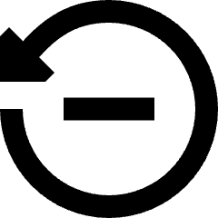 Button Go Backward Icon from Sharp Remix Set