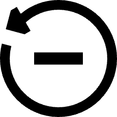 Button Go Backward Icon from Sharp Solid Set