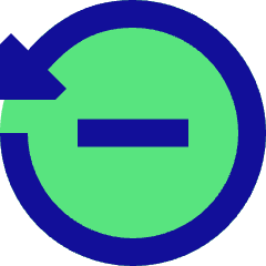 Button Go Backward Icon from Sharp Pop Set