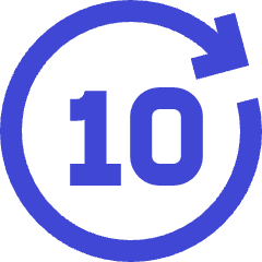 Button Go Forward 10 Icon from Sharp Duo Set
