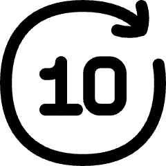 Button Go Forward 10 Icon from Flex Line Set