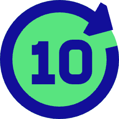 Button Go Forward 10 Icon from Sharp Pop Set