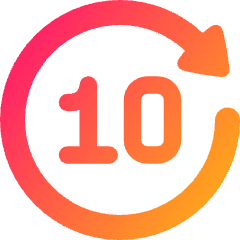 Button Go Forward 10 Icon from Plump Gradient Set