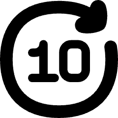 Button Go Forward 10 Icon from Flex Solid Set