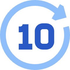 Button Go Forward 10 Icon from Sharp Flat Set