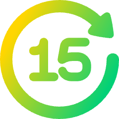 Button Go Forward 15 Icon from Plump Gradient Set