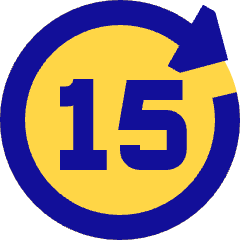 Button Go Forward 15 Icon from Sharp Pop Set