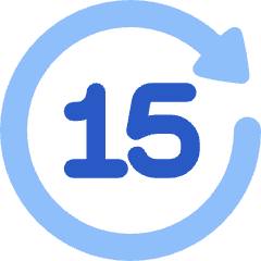 Button Go Forward 15 Icon from Plump Flat Set