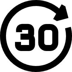 Button Go Forward 30 Icon from Sharp Solid Set