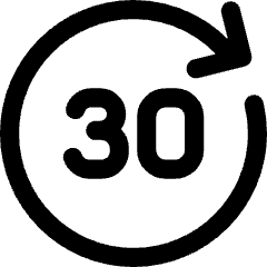 Button Go Forward 30 Icon from Core Line Set