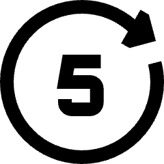 Button Go Forward 5 Icon from Sharp Solid Set