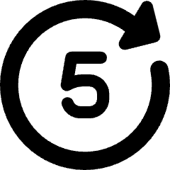 Button Go Forward 5 Icon from Core Solid Set