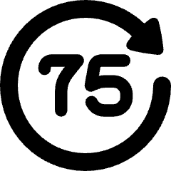 Button Go Forward 75 Icon from Plump Solid Set