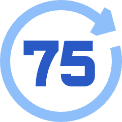Button Go Forward 75 Icon from Sharp Flat Set