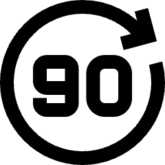 Button Go Forward 90 Icon from Sharp Line Set