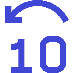 Button Jump Backward 10 Icon from Sharp Duo Set