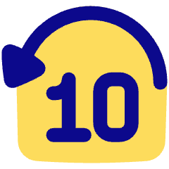 Button Jump Backward 10 Icon from Plump Pop Set