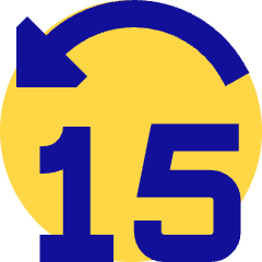 Button Jump Backward 15 Icon from Sharp Pop Set