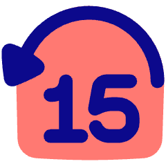 Button Jump Backward 15 Icon from Plump Pop Set