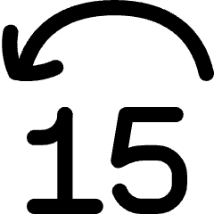 Button Jump Backward 15 Icon from Flex Line Set