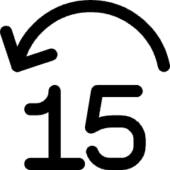 Button Jump Backward 15 Icon from Core Line Set