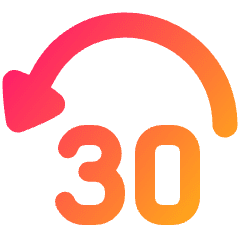 Button Jump Backward 30 Icon from Plump Gradient Set