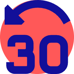 Button Jump Backward 30 Icon from Sharp Pop Set