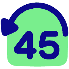 Button Jump Backward 45 Icon from Plump Pop Set
