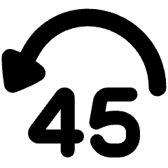 Button Jump Backward 45 Icon from Plump Solid Set