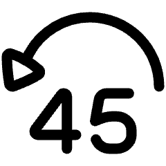 Button Jump Backward 45 Icon from Plump Line Set