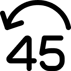 Button Jump Backward 45 Icon from Core Line Set