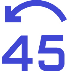 Button Jump Backward 45 Icon from Sharp Duo Set
